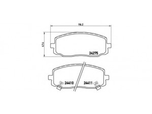 BREMBO P 30 032 stabdžių trinkelių rinkinys, diskinis stabdys 
 Techninės priežiūros dalys -> Papildomas remontas
581010XA01, 581010XA10, 5810107A10