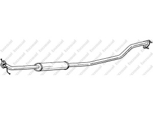 BOSAL 286-365 vidurinis duslintuvas 
 Išmetimo sistema -> Duslintuvas
47 09 331, 14250-51KA0