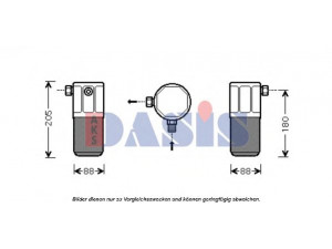 AKS DASIS 803550N džiovintuvas, oro kondicionierius 
 Oro kondicionavimas -> Džiovintuvas
60810200, 60812379, 82478871