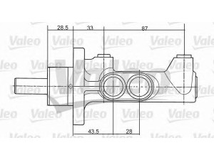 VALEO 402066 pagrindinis cilindras, stabdžiai 
 Stabdžių sistema -> Pagrindinis stabdžių cilindras
558099, 90348213