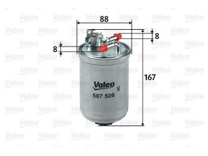 VALEO 587506 kuro filtras 
 Techninės priežiūros dalys -> Papildomas remontas
6K0127401B, 6K0127401G, 6K0127401H