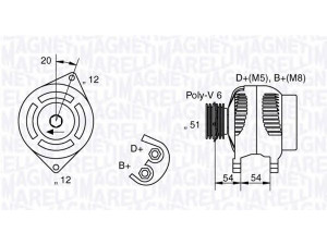 MAGNETI MARELLI 063321836010 kintamosios srovės generatorius 
 Elektros įranga -> Kint. sr. generatorius/dalys -> Kintamosios srovės generatorius
46782219, 46813062, 51859642