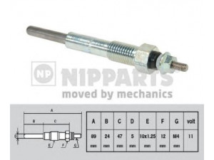 NIPPARTS J5719001 kaitinimo žvakė 
 Kibirkšties / kaitinamasis uždegimas -> Kaitinimo kaištis
8-94319-700-1