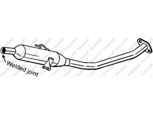 BOSAL 284-571 vidurinis duslintuvas 
 Išmetimo sistema -> Duslintuvas