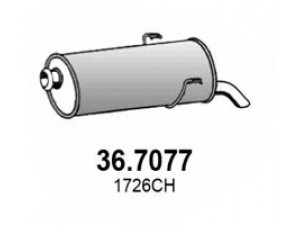 ASSO 36.7077 galinis duslintuvas 
 Išmetimo sistema -> Duslintuvas
1726EC, 1726JH, 1726QH, 1726SQ