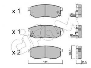 CIFAM 822-514-0 stabdžių trinkelių rinkinys, diskinis stabdys 
 Techninės priežiūros dalys -> Papildomas remontas
53302-M2A01, 58302-M2A01, 53302-M2A01