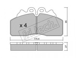 fri.tech. 867.0 stabdžių trinkelių rinkinys, diskinis stabdys 
 Techninės priežiūros dalys -> Papildomas remontas
2996518, 2996520, 42559248, 42559249