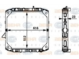 HELLA 8MK 376 710-151 radiatorius, variklio aušinimas
682 500 73 03, A 682 500 73 03