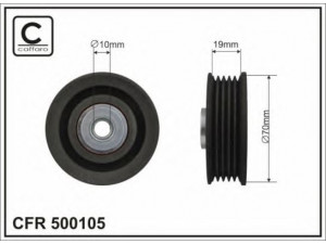CAFFARO 500105 kreipiantysis skriemulys, V formos rumbuotas diržas 
 Diržinė pavara -> V formos rumbuotas diržas/komplektas -> Laisvasis/kreipiamasis skriemulys
MD312403