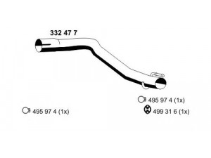 ERNST 332477 išleidimo kolektorius 
 Išmetimo sistema -> Išmetimo vamzdžiai
1 355 713, 1 365 980, 1 749 816