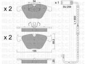 METELLI 22-0558-7K stabdžių trinkelių rinkinys, diskinis stabdys 
 Techninės priežiūros dalys -> Papildomas remontas