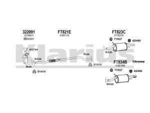 KLARIUS 330923U išmetimo sistema 
 Išmetimo sistema -> Išmetimo sistema, visa