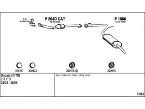 FENNO FI603 išmetimo sistema 
 Išmetimo sistema -> Išmetimo sistema, visa