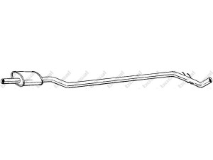 BOSAL 283-981 vidurinis duslintuvas 
 Išmetimo sistema -> Duslintuvas
77.00.752.234