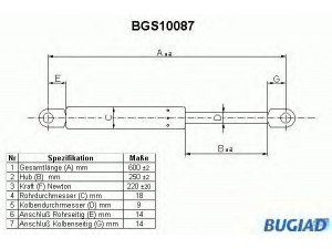 BUGIAD BGS10087 dujinė spyruoklė, bagažinė 
 Priedai -> Bagažinė/pakrovimo skyrius
4426871