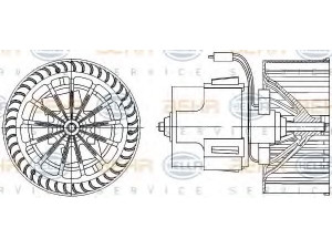 HELLA 8EW 009 157-521 vidaus pūtiklis 
 Šildymas / vėdinimas -> Orpūtė/dalys
13128423, 18 45 097, 13128423, 1845097