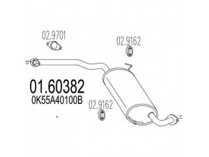 MTS 01.60382 galinis duslintuvas 
 Išmetimo sistema -> Duslintuvas
0K55A40100B