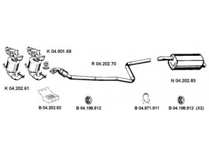 EBERSPÄCHER 042384 išmetimo sistema 
 Išmetimo sistema -> Išmetimo sistema, visa