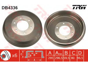 TRW DB4336 stabdžių būgnas 
 Stabdžių sistema -> Būgninis stabdys -> Stabdžių būgnas
568064, 97113020, 97113020