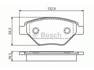 BOSCH 0 986 495 069 stabdžių trinkelių rinkinys, diskinis stabdys 
 Techninės priežiūros dalys -> Papildomas remontas
77 01 207 673