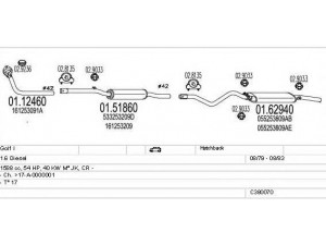 MTS C380070002863 išmetimo sistema 
 Išmetimo sistema -> Išmetimo sistema, visa
