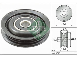 INA 532 0786 10 kreipiantysis skriemulys, V formos rumbuotas diržas 
 Diržinė pavara -> V formos rumbuotas diržas/komplektas -> Laisvasis/kreipiamasis skriemulys
11927-AX000