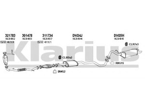KLARIUS 200001U išmetimo sistema 
 Išmetimo sistema -> Išmetimo sistema, visa