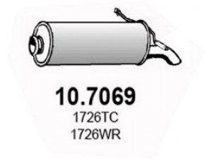 ASSO 10.7069 galinis duslintuvas 
 Išmetimo sistema -> Duslintuvas
1726TC, 1726VJ, 1726WR