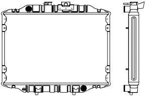 SAKURA  Automotive 1321-0314 radiatorius, variklio aušinimas