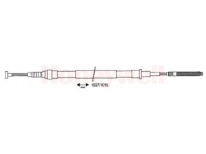 BENDIX 431196B trosas, stovėjimo stabdys 
 Stabdžių sistema -> Valdymo svirtys/trosai
357609721