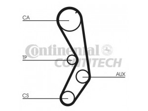 CONTITECH CT605 paskirstymo diržas 
 Techninės priežiūros dalys -> Papildomas remontas
081679, 46408751, 46417967, 46478610