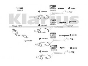 KLARIUS 600713E išmetimo sistema 
 Išmetimo sistema -> Išmetimo sistema, visa