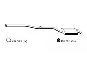 ERNST 352086 galinis duslintuvas 
 Išmetimo sistema -> Duslintuvas
203 490 14 21
