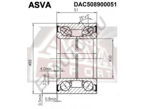 ASVA DAC508900051 rato guolis 
 Ašies montavimas/vairavimo mechanizmas/ratai -> Rato stebulė/montavimas -> Rato guolis
LR021939, RFM500020