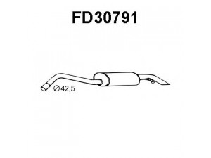 VENEPORTE FD30791 galinis duslintuvas 
 Išmetimo sistema -> Duslintuvas
1009255, 1496887, 6493601, 6812214