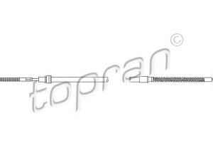TOPRAN 104 023 trosas, stovėjimo stabdys 
 Stabdžių sistema -> Valdymo svirtys/trosai
6N0 609 721E, 6N0 609 721E