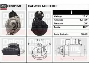 DELCO REMY DRS3150N starteris 
 Elektros įranga -> Starterio sistema -> Starteris