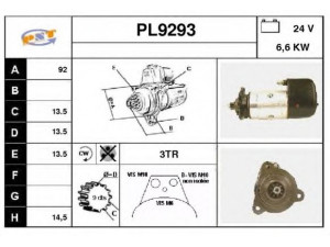 SNRA PL9293 starteris
