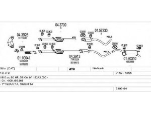 MTS C100194012903 išmetimo sistema 
 Išmetimo sistema -> Išmetimo sistema, visa