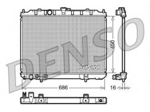 DENSO DRM45005 radiatorius, variklio aušinimas 
 Aušinimo sistema -> Radiatorius/alyvos aušintuvas -> Radiatorius/dalys
4545000703, MN130393, 4545000703