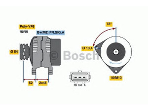 BOSCH 0 986 049 171 kintamosios srovės generatorius 
 Elektros įranga -> Kint. sr. generatorius/dalys -> Kintamosios srovės generatorius
1229258, 1255712, 1477737, 3M5T1 0300 PA