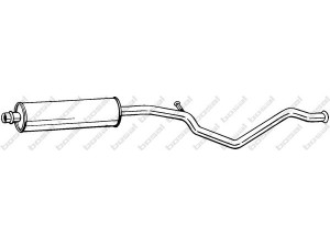 BOSAL 285-325 vidurinis duslintuvas 
 Išmetimo sistema -> Duslintuvas
1717.Q4, 98-00524380