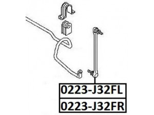 ASVA 0223-J32FR šarnyro stabilizatorius 
 Ašies montavimas/vairavimo mechanizmas/ratai -> Stabilizatorius/fiksatoriai -> Savaime išsilyginanti atrama
54618-1AA0A, 54618-JD00A