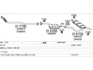 MTS C210113004176 išmetimo sistema 
 Išmetimo sistema -> Išmetimo sistema, visa