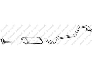 BOSAL 288-099 vidurinis duslintuvas 
 Išmetimo sistema -> Duslintuvas
20300-BN800