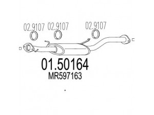 MTS 01.50164 vidurinis duslintuvas 
 Išmetimo sistema -> Duslintuvas
MR597163