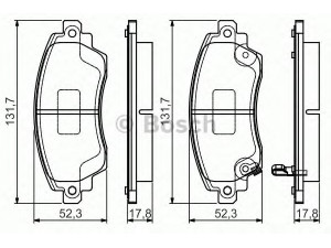 BOSCH 0 986 495 132 stabdžių trinkelių rinkinys, diskinis stabdys 
 Techninės priežiūros dalys -> Papildomas remontas
04465 02030, 04465 02140, 04465YZZBE
