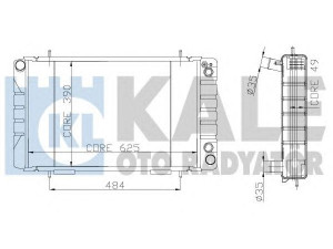 KALE OTO RADYATÖR 116099 radiatorius, variklio aušinimas 
 Aušinimo sistema -> Radiatorius/alyvos aušintuvas -> Radiatorius/dalys
ESR-0204 LD, ESR204