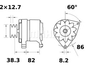 MAHLE ORIGINAL MG 539 kintamosios srovės generatorius
3821 974 M91, 3821 974 M92, 3821 975 M91