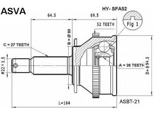 ASVA HY-SFA52 jungčių komplektas, kardaninis velenas 
 Ratų pavara -> Sujungimai/komplektas
49500-26810, 49501-26300, 49501-26301